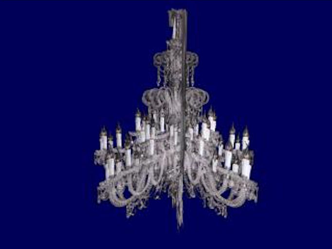 Chandelier 11 dark glass