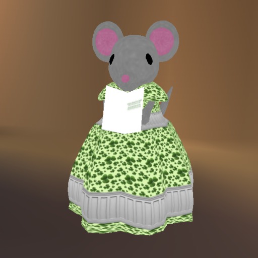 Singing Irish Grey Mouse with Card