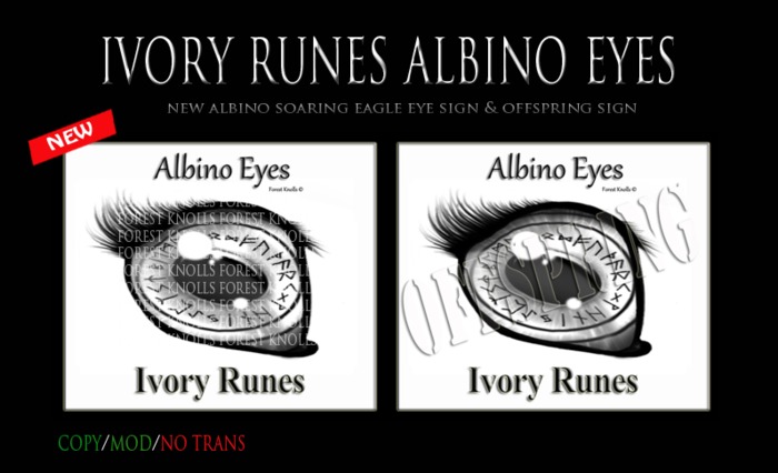 ALBINO IVORY RUNES EYE & OFFSPRING SIGNS