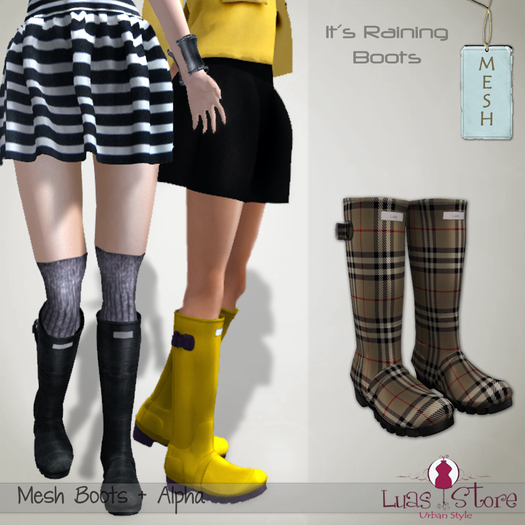 Luas Urban Style - Its Raining Boots Tartan