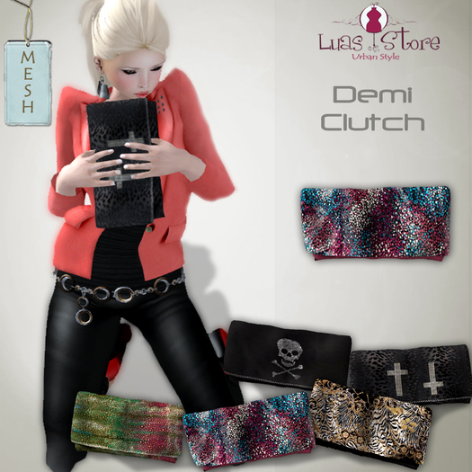 Luas Urban Style - Demi Clutch Pink Strass - Mesh