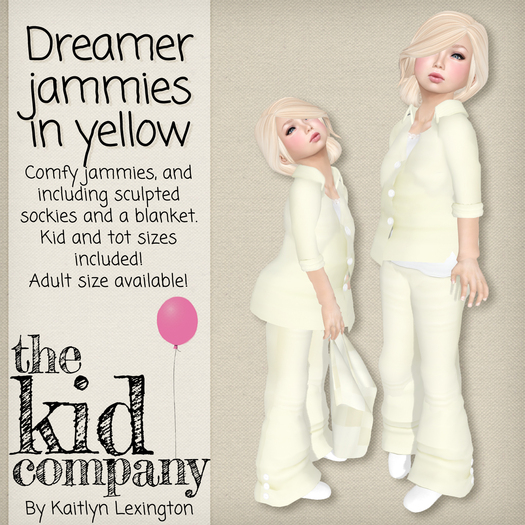 the kid company; dreamer jammies - yellow.
