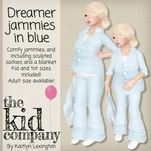the kid company; dreamer jammies - blue.