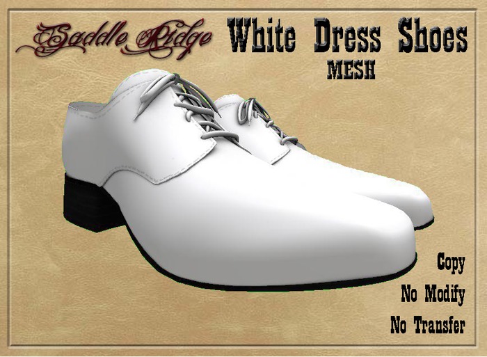 Saddle Ridge Formal Shoes White