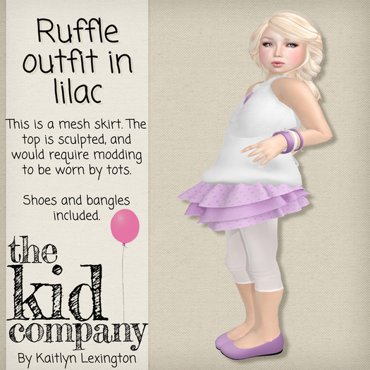 the kid company; ruffle - lilac.