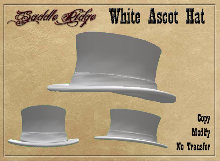 White Ascot Tophat