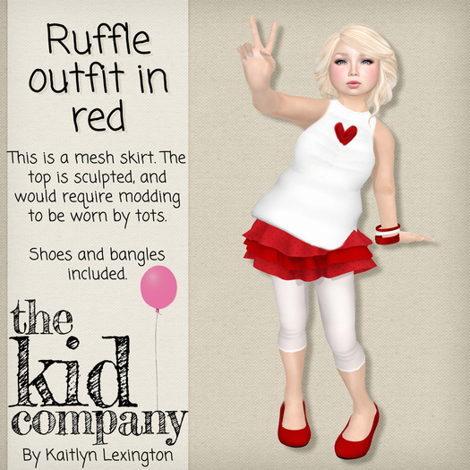 the kid company; ruffle - red.