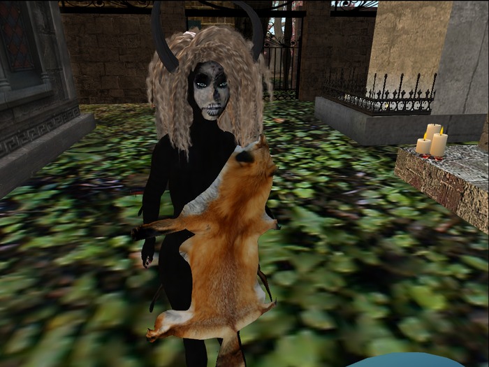 Flint Knife and Fox Skin