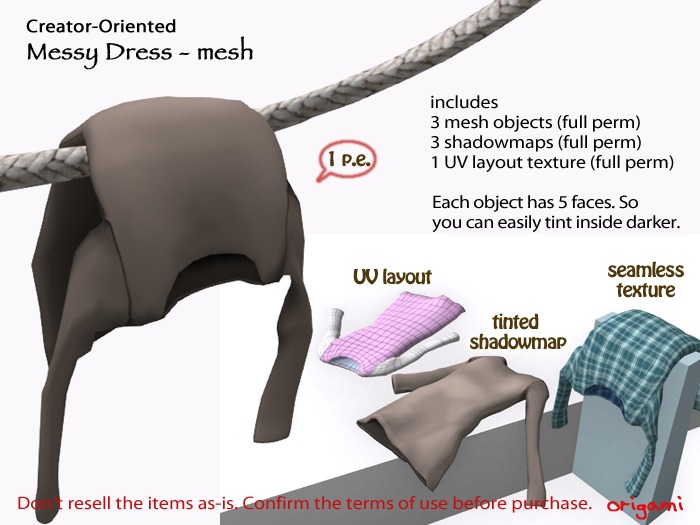origami~* Messy Dress - mesh