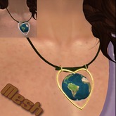DD Mesh Heart Earth Necklace
