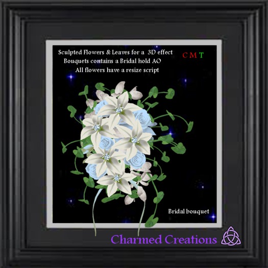 Second Life Marketplace * Amore lily White Light Blue Wedding Flower