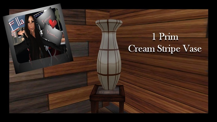 Vase - Cream Stripe