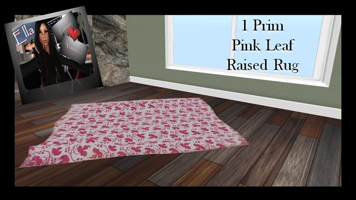 Pink Leaf Rug Raised