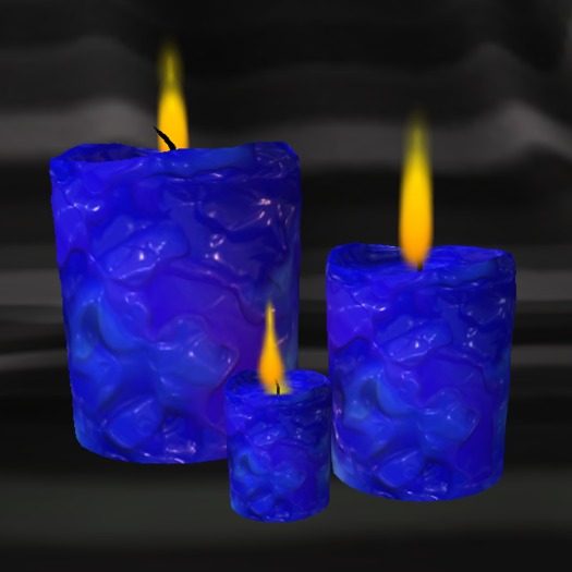 Krys's sculpted candles - blue set