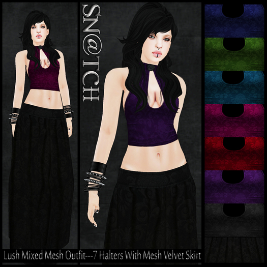 :::Sn@tch Lush Mixed Mesh Outfit:::