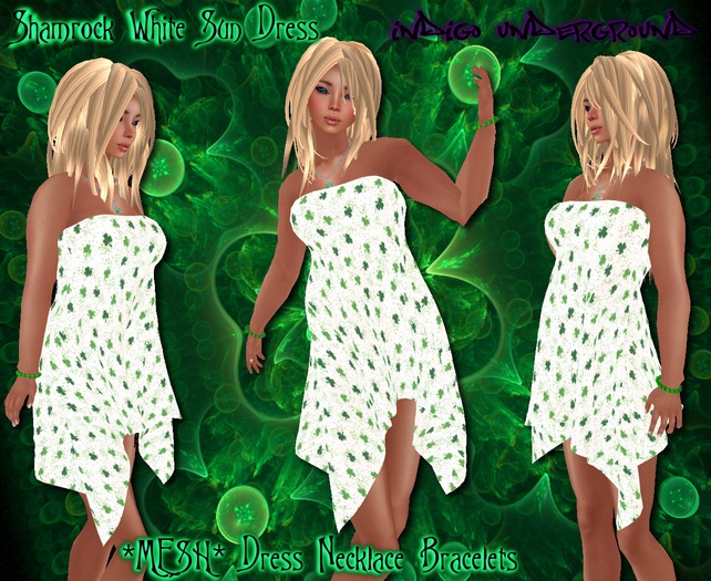 Shamrock White Sun Dress