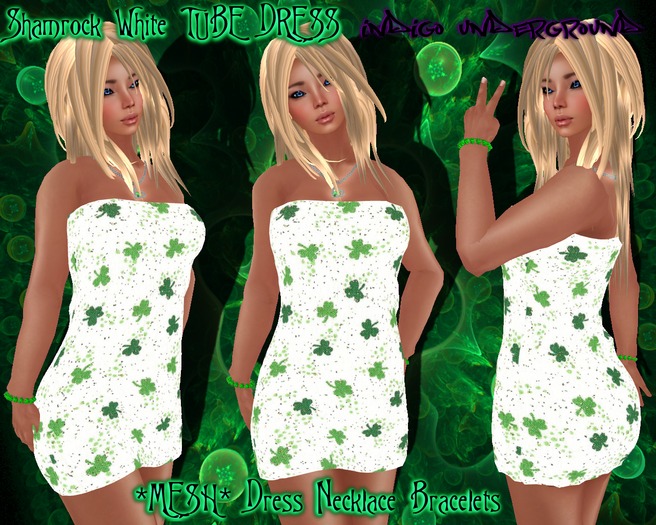 Shamrock White TUBE DRESS