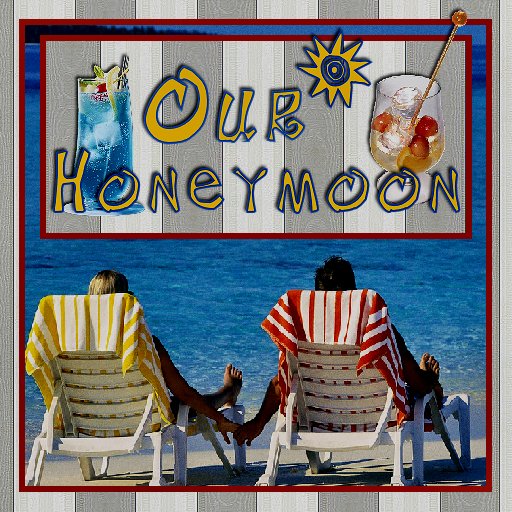 Boxed Beach Honeymoon Photo Album