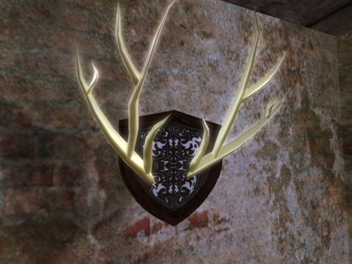 Golden antlers - mounted