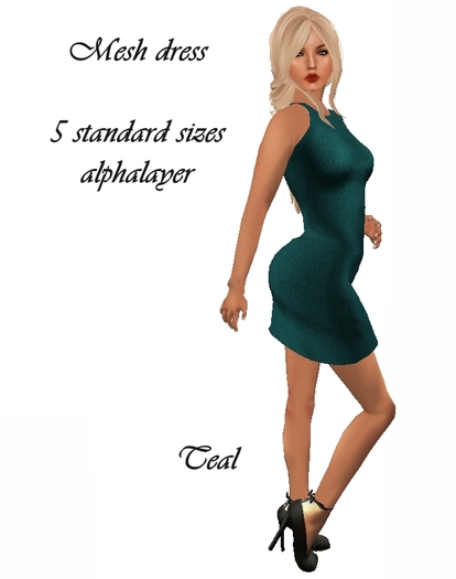 Mesh dress teal
