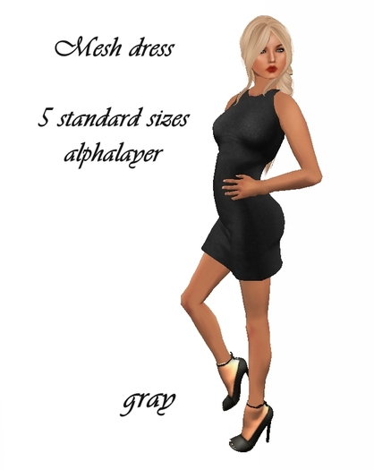 Mesh dress gray