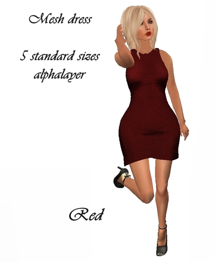 Mesh dress red