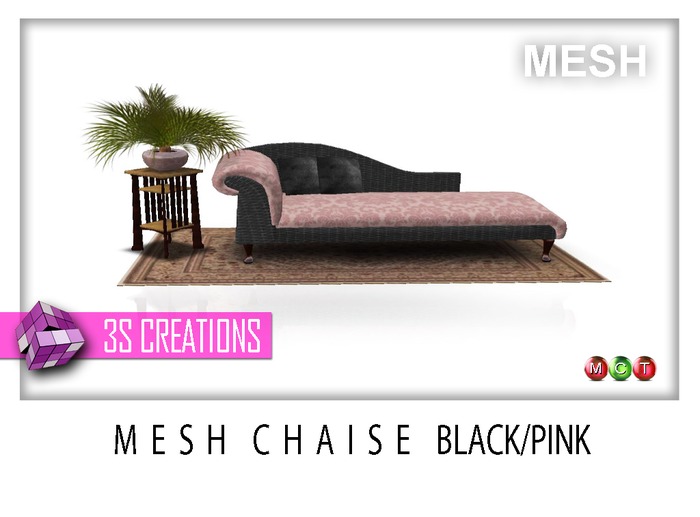 ..::3SC::..  Mesh Chaise Pink/Black