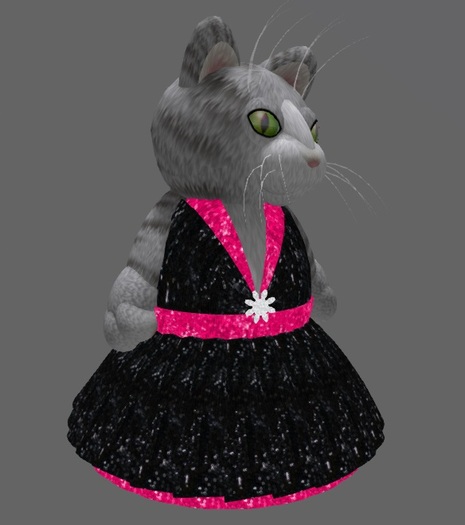 Tiny Formal Sequin Gown Black&Pink