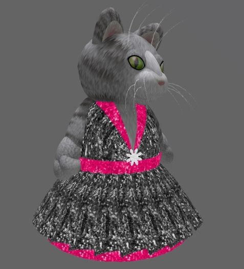 Tiny Formal Sequin Gown Silver&Pink