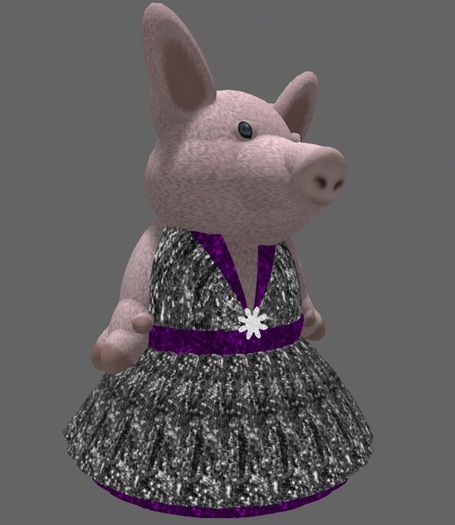Tiny Formal Sequin Gown Silver&Purple