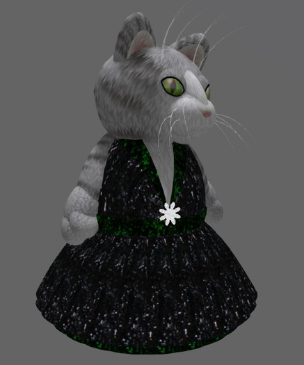 Tiny Formal Sequin Gown Black&Green