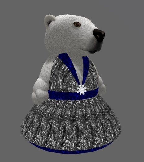 Tiny Formal Sequin Gown Silver&Blue