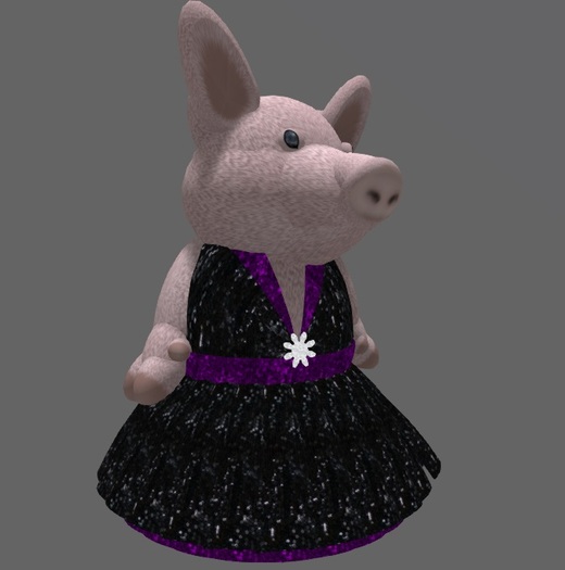Tiny Formal Sequin Gown Black&Purple