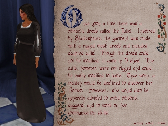 Fables' Fleur de Lis Medieval Gown in Blue Velvet