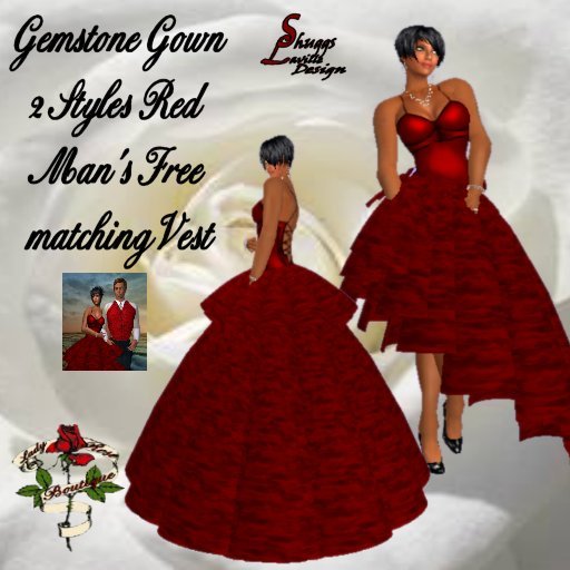 18 Gemstone Red Gown ~SLD~