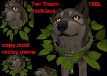 (TC)TWI Wolf Thorn Necklace collar nature