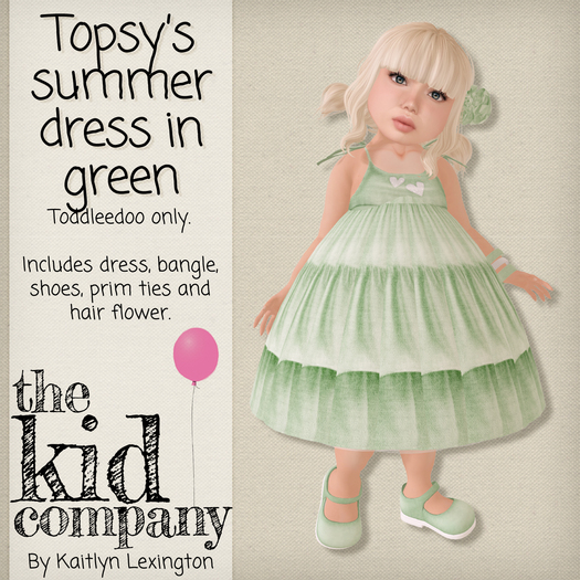 the kid company; topsy's summer dress // green.