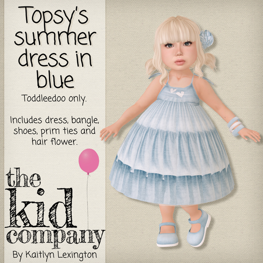 the kid company; topsy's summer dress // blue.