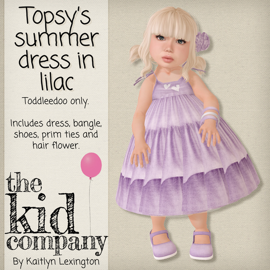 the kid company; topsy's summer dress // lilac.