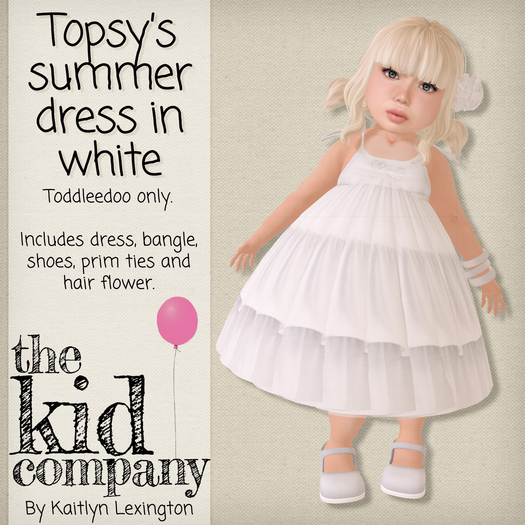 the kid company; topsy's summer dress // white.