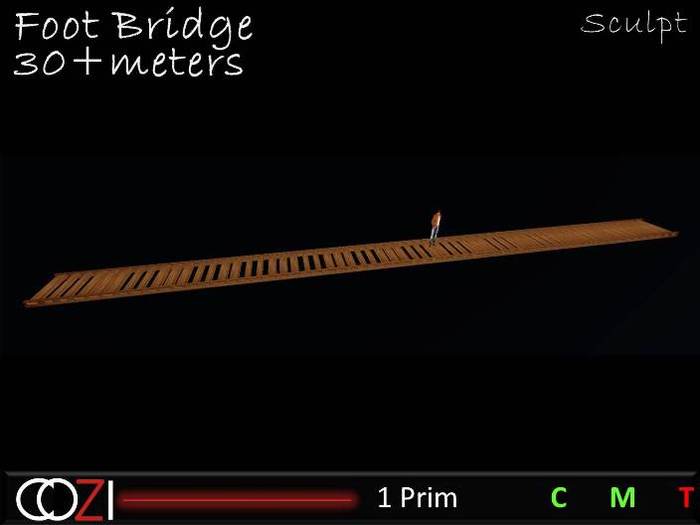 *COZI* 30m+ One Prim Foot Bridge