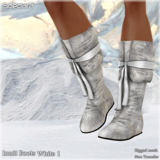~Soedara~ Inuit Boots White 1