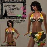 Brigitte Bardot Bikini & Pareo Hawai Yellow flower