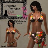 Brigitte Bardot Bikini & Pareo Hawai Orange flower