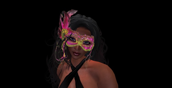 Burlesque mask purple