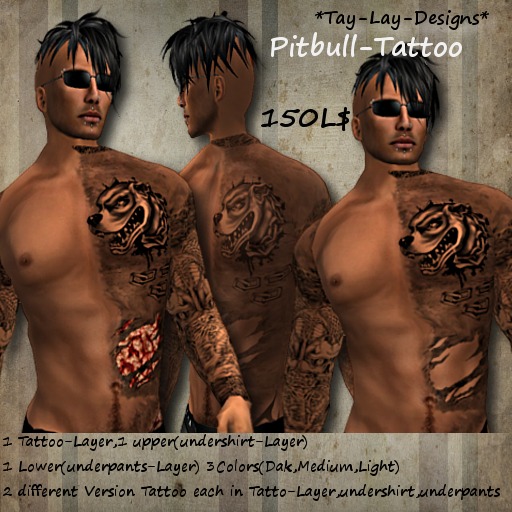 *Tay-Lay-Designs!!!Pitbull-Tattoo-Male