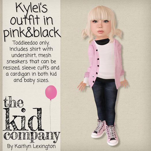 the kid company; kylei's outfit // black and pink.