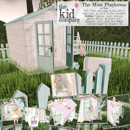 the kid company; the mint playhouse // teal.