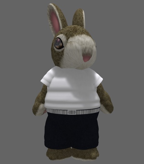 Tiny White T-Shirt & White Belted Jeans