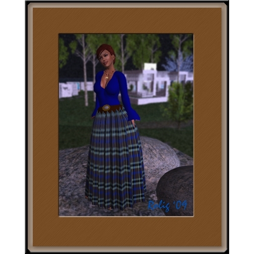 Blue Plaid Skirt -- Sa Roligt!